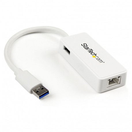 "USB 3.0 SuperSpeed auf Gigabit Ethernet Lan Adapter mit USB Port - 10/100/1000 RJ45 NIC Netzwerkada