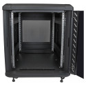 "12U 29inch Knock-Down Server Rack Cabinet with Casters"