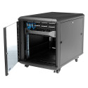 "12U 29inch Knock-Down Server Rack Cabinet with Casters"