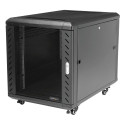 "12U 29inch Knock-Down Server Rack Cabinet with Casters"