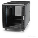 "12U 29inch Knock-Down Server Rack Cabinet with Casters"