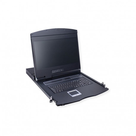 19-tolline KVM-konsool, 48 cm (19") TFT (16:9), VGA, USB, CH-paigutus