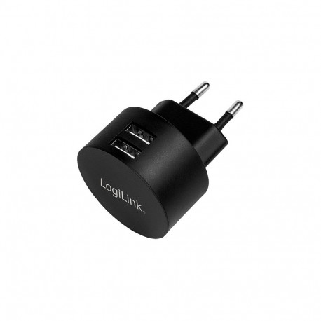 "Logilink USB Steckdosenadapter 2port,10.5W,Fast Charging,sch"