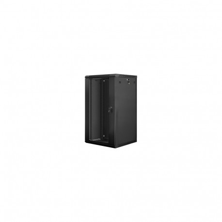 19" 22U 600x600 must klaasuksega seinakapp V2 (FlatPack)