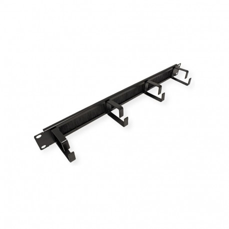 "ROLINE 19-Zoll-Frontplatte, 4 sen Typ G, Kabeldurchfhrung (Brste), schwarz"