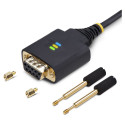 "StarTech.com 3ft (1m) USB to Null Modem Serial Adapter Cable, Interchangeable DB9 Screws/Nuts, COM 
