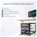 "StarTech 12U Adjustable Depth Open Frame 4 Post Server Rack w/ Casters / Levelers and Cable Managem