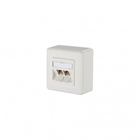 "METZ CONNECT BTR Dose AP/2 reinweiss E-DAT Modul 2 Ports Kat.6 Class E"
