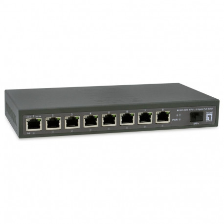 LevelOne PoE+ võrgulüliti 8xGE PoE/1x10GSFP+ 120W mitthallatav plastikust