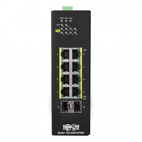 "Eaton Tripp Lite Series 8-Port Lite Managed Industrial Gigabit Ethernet Switch"