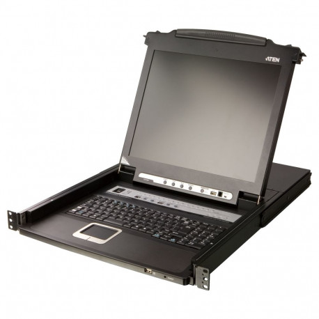 ATEN CL5716MW 43cm lai LCD KVM-lüliti, USB-PS/2, VGA, 16 Port, DE-Layout