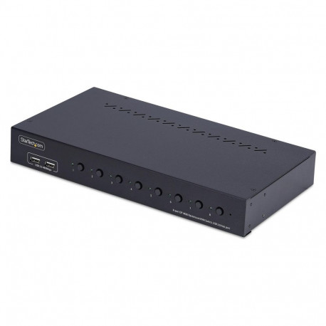 StarTech.com 8-pordiline DisplayPort KVM-lüliti komplekt, 1U rack-monteeritav, 4K 60Hz, DP 1.2, nupu