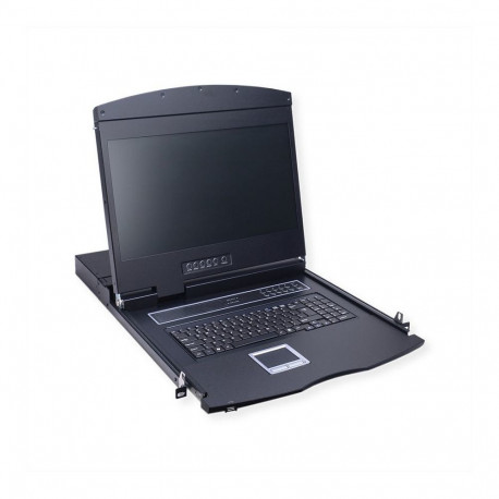 VALUE 19-tolline KVM-lüliti, 8-pordine, 48 cm (19") TFT (16:9), VGA, USB, DE-paigutus