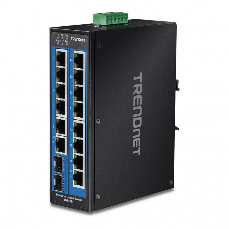 TRENDnet tööstuslik Gigabit-võrgulüliti TI-G162, 16 pordiga, DIN-liistule paigaldatav