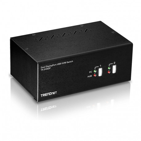 "TRENDnet TK-240DP DisplayPort KVM Switch, 2-Port Dual Monitor"