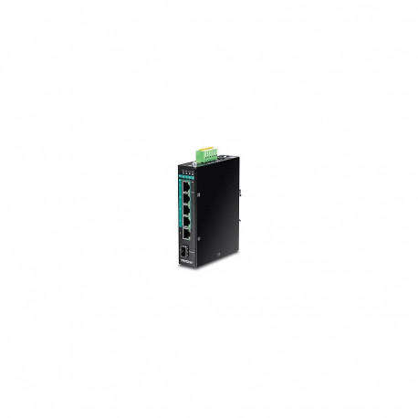 "TRENDnet TI-PG541i 6-Port Switch PoE+ Industrial Gigabit Layer 2 DIN-Rail"