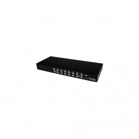 Startech.com 16-pordiline 1HE USB VGA KVM lüliti OSD-ga rack-monteeritav koos kaablitega, must