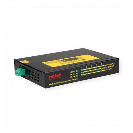 ROLINE tööstuslik gigabit-lüliti, 5x RJ-45 + 1x SFP