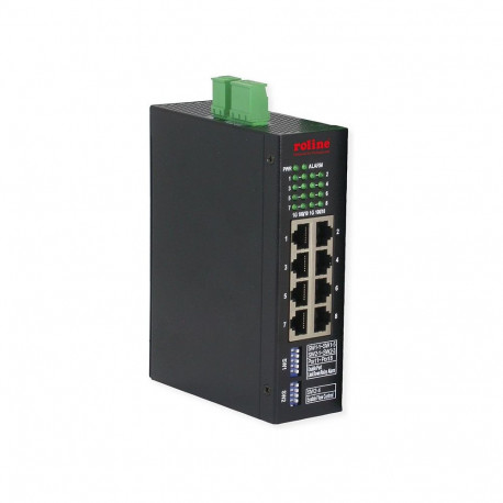 "ROLINE Industrial Gigabit Ethernet Switch, 8 Ports, Web Managed"
