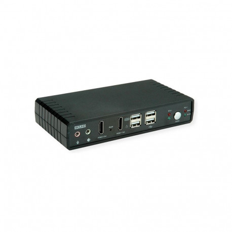 "ROLINE KVM-Audio-Switch Dual Head HDMI 4K60, 1 User - 2 PC"