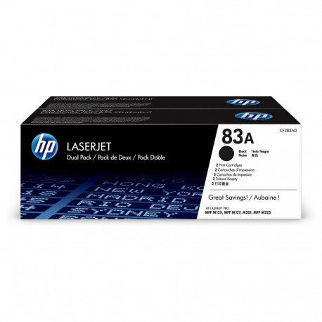"HP 83A - 2er-Pack - Schwarz - original - LaserJet - Tonerpatrone (CF283AD) - fr LaserJet Pro M201, 