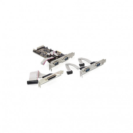 "PCI Express x1 Karte zu 4 x Seriell, 1 x Parallel"
