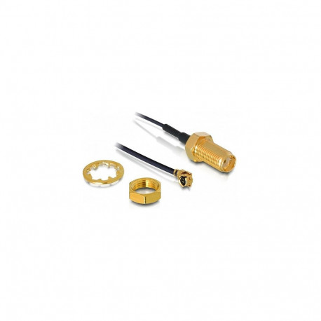 "DeLOCK HF Antenna Connection for Installation - Antennenkabel - 35 cm - Schwarz"