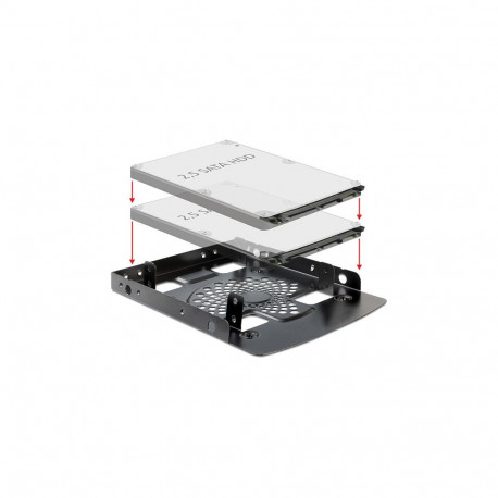 "Einbaurahmen 3.5"" > 2 x 2.5"" HDD"