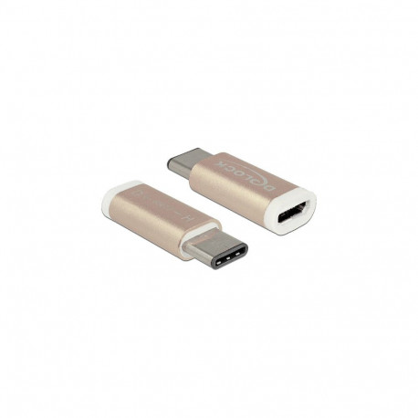 "Adapter USB 2.0 Micro-B Buchse > USB Type-C™ 2.0 Stecker kupferfarben"