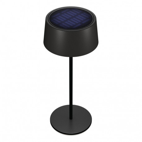 "RealPower LED-Solar Tischlampe dimmbar mit Akku,schwarz"