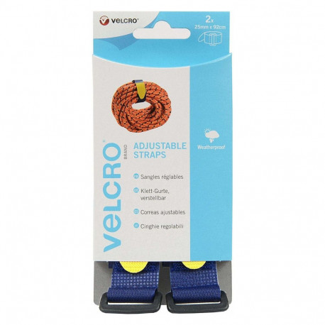 VELCRO reguleeritav Everyday kanderihm takjakinnisega 25mm x 92cm x 2 sinine