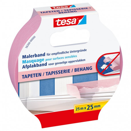 "Tesa Kreppband 25m x 25mm Preci.indoor rosa 56260"
