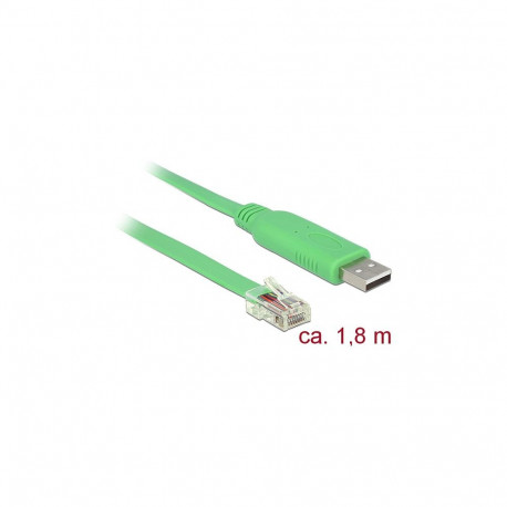 "Adapter USB 2.0 Typ-A Stecker > 1 x Seriell RS-232 RJ45 Stecker 1,8 m"