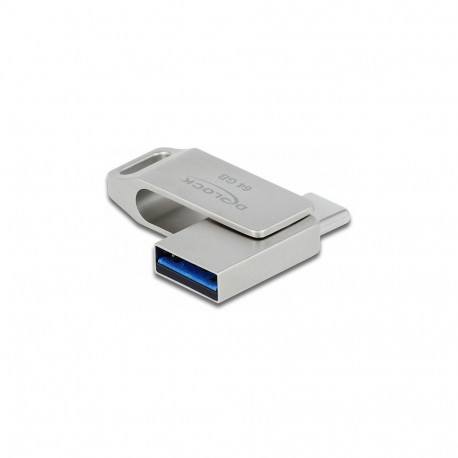 Delock USB 3.2 Gen 1 USB-C + Typ-A 64GB metallkorpusega mälupulk