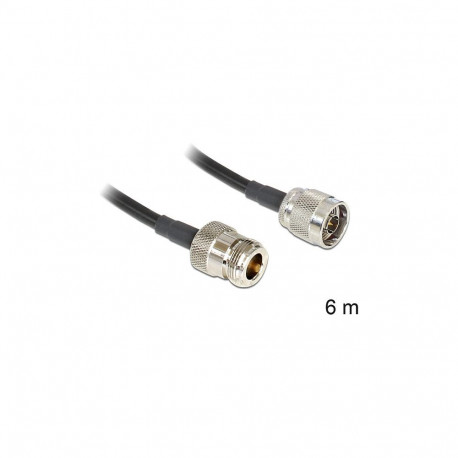 Delock antennikaabel N-pistik > N-pesa LMR195 6m
