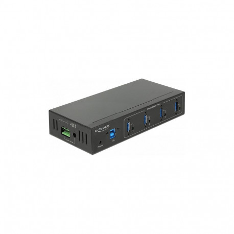 "DELOCK Externer Industrie Hub 4 x USB 3.0 Typ-A mit 15 kV ESD Schutz"