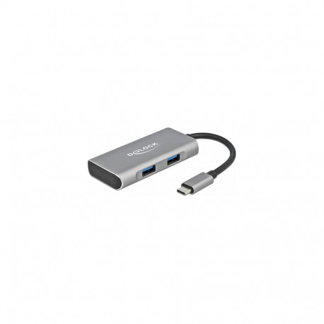 "DELOCK Externer USB 3.2 Gen 2 USB Type-C Hub mit 2 x USB Typ-A und 2 x USB Type-C"