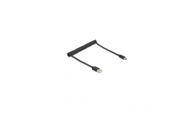 Delock USB 2.0 spiraalkaabel USB Typ-A pistik - USB Type-C