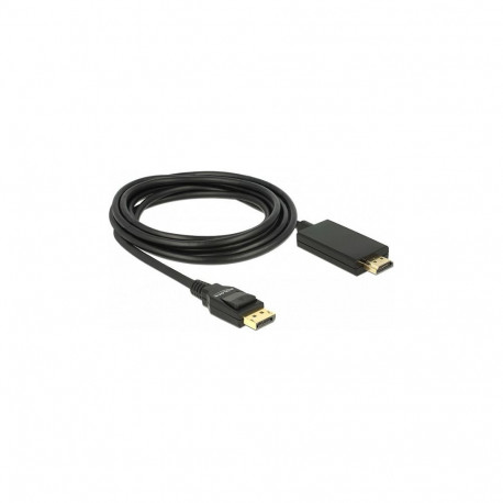 DisplayPort 1.2 pistikuga – High Speed HDMI-A pistikuga kaabel, passiivne, 4K 30Hz, 3m, must