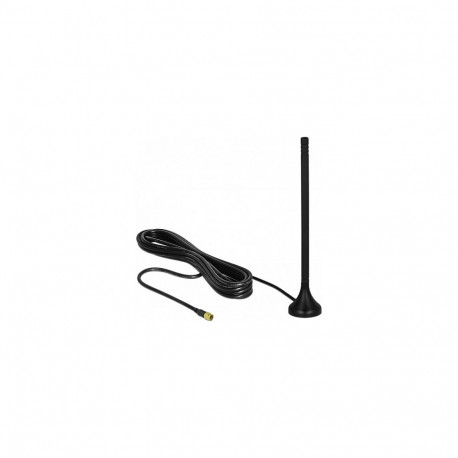 "LTE Antenne SMA Stecker 3 - 5 dBi 12,5 cm starr omnidirektional mit magnetischem Standfuß und Ansch