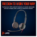 HP Poly Blackwire 3225 stereo USB-C peakomplekt + 3.5mm pistik + USB-C/A adapter (bulk) (209747-201/