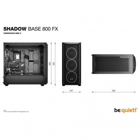 "Midi be quiet! SHADOW BASE 800FX Black"