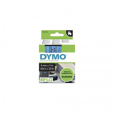 DYMO Authentic D1 Labels | Black Print on Blue Tape | 9 mm x 7 m | Self-Adhesive Labels for LabelMan