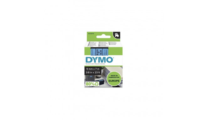 DYMO Authentic D1 Labels | Black Print on Blue Tape | 9 mm x 7 m | Self-Adhesive Labels for LabelMan