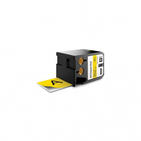 DYMO XTL All-Purpose Vinyl Labels | 54 mm x 7 m | Black on Yellow