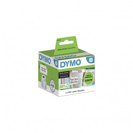 DYMO Authentic LabelWriter Multi-Purpose Labels | 57 mm x 32 mm | Self-Adhesive | Roll of 1000 Easy-