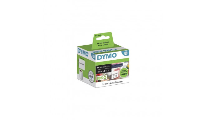 DYMO Authentic LabelWriter Multi-Purpose Labels | 54 mm x 70 mm | Self Adhesive | Roll of 320 Easy-P
