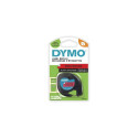 DYMO Branded LetraTag Plastic Labels | 12 mm x 4 m Roll | Black Print on Red Labels | MultipurposeSe
