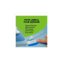 DYMO Branded LetraTag Plastic Labels | 12 mm x 4 m Roll | Black Print on Blue Labels | MultipurposeS
