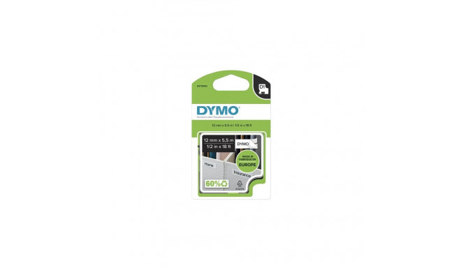 DYMO D1 High-Performance Permanent Polyester Labels | 12 mm x 5.5m Roll | Black Print on White | Sel